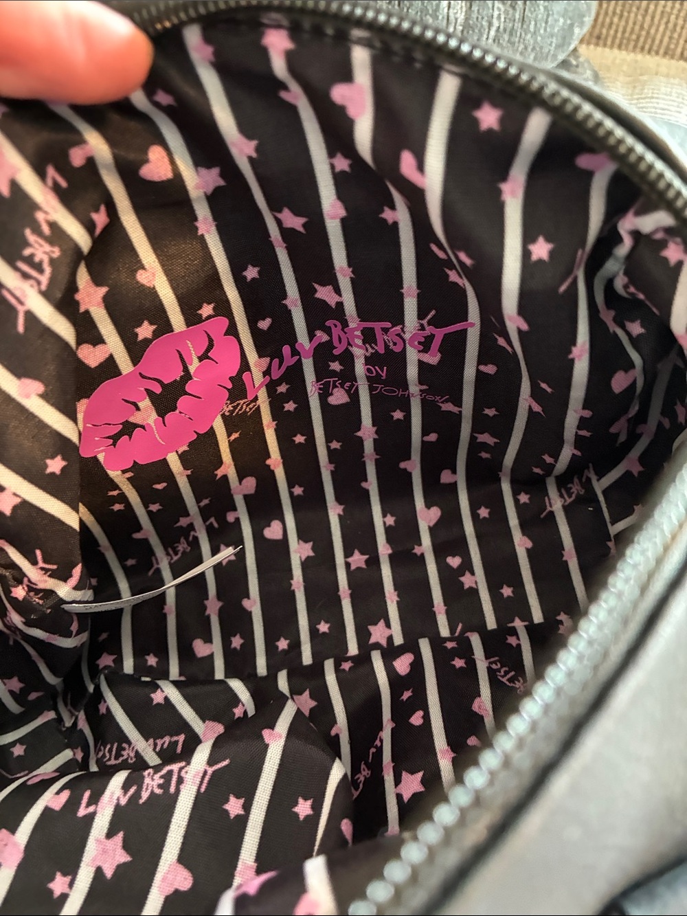 Betsey Johnson black cat vampire tote Satchel Bag - Picture 4 of 5